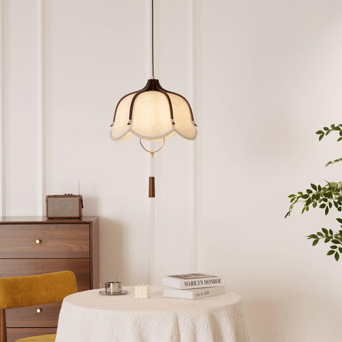 Serisia lámpara colgante farol moderna de tela