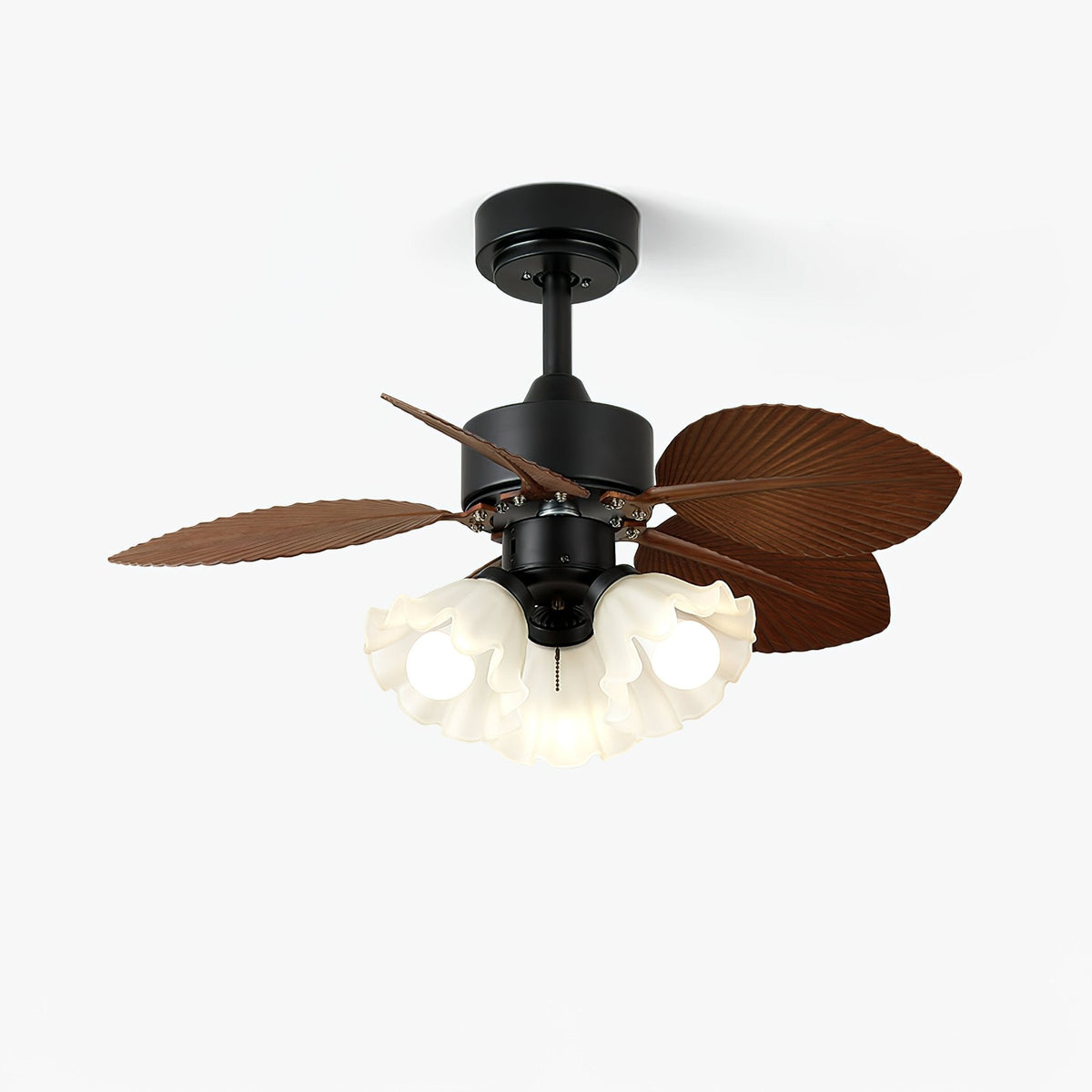 Rosalyn ventilador de techo con luz Vintage de madera