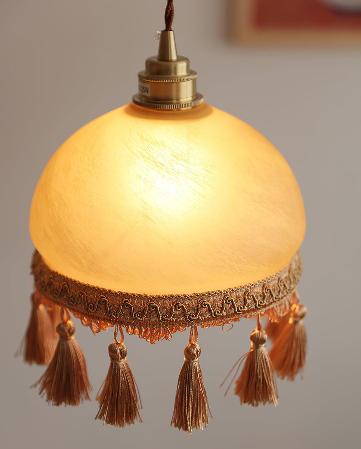 Fringe lámpara colgante con borlas de latón