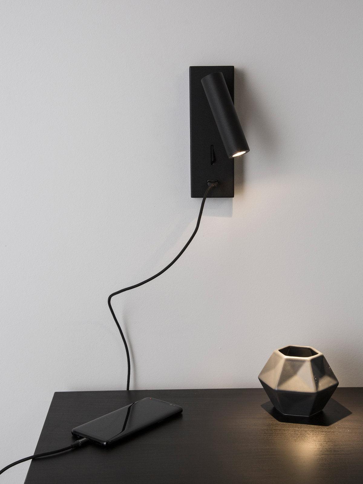Aare Aplique de pared Minimalista Cabecera USB