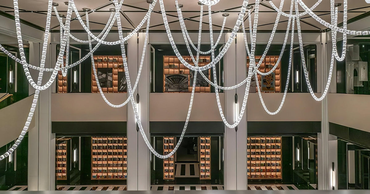 Cavenira lámpara de araña Art Deco de cristal