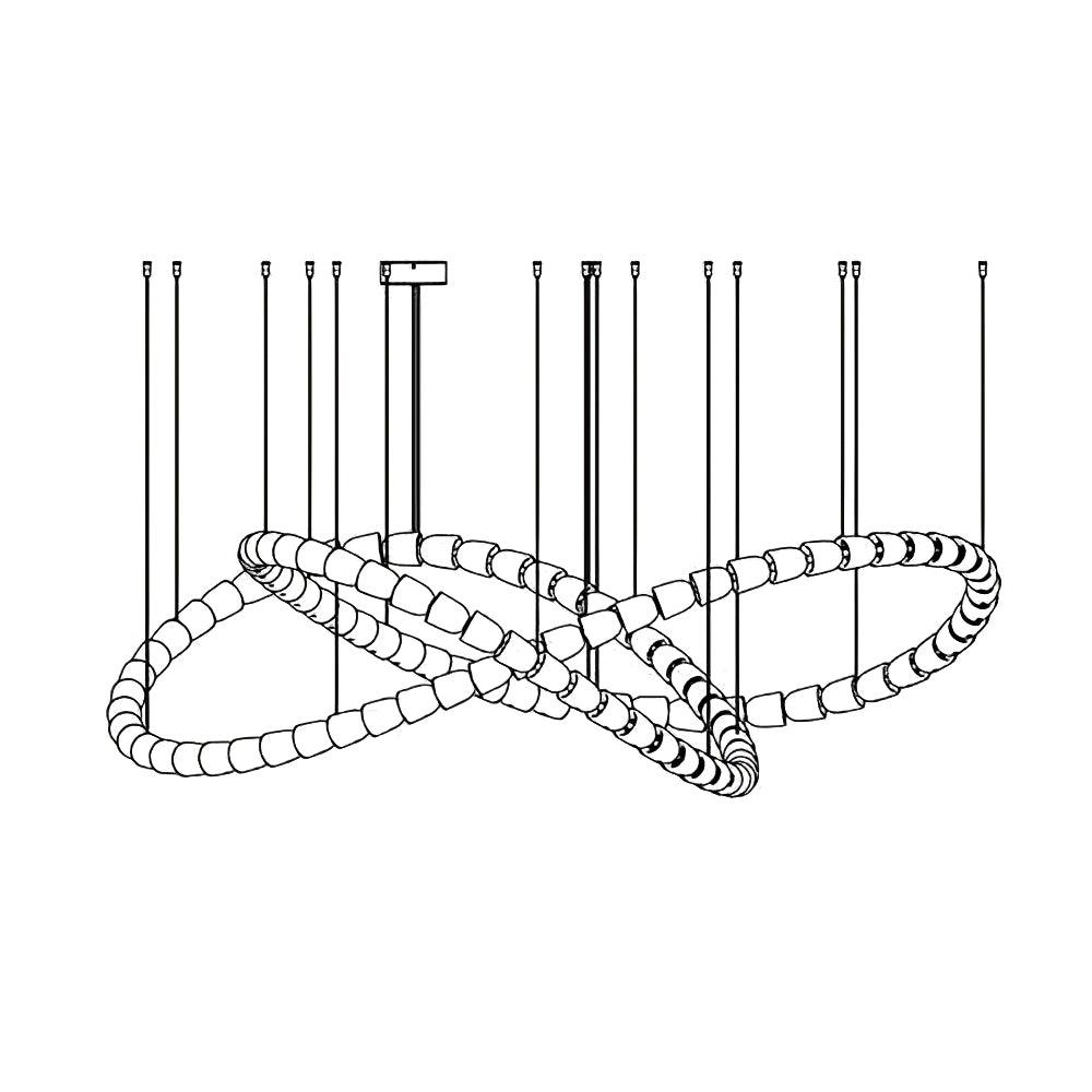Nexus lámpara de araña dorada con cristal - 元字段测试