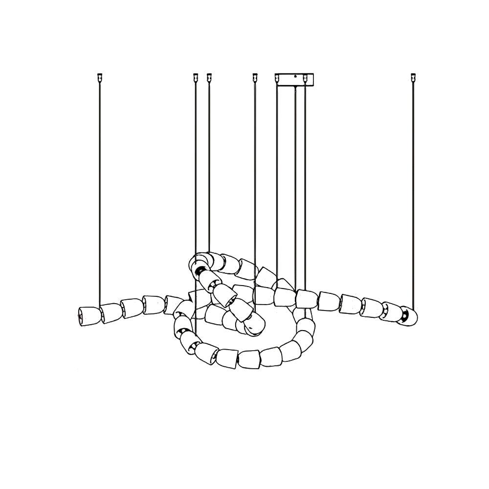 Nexus lámpara de araña dorada con cristal - 元字段测试
