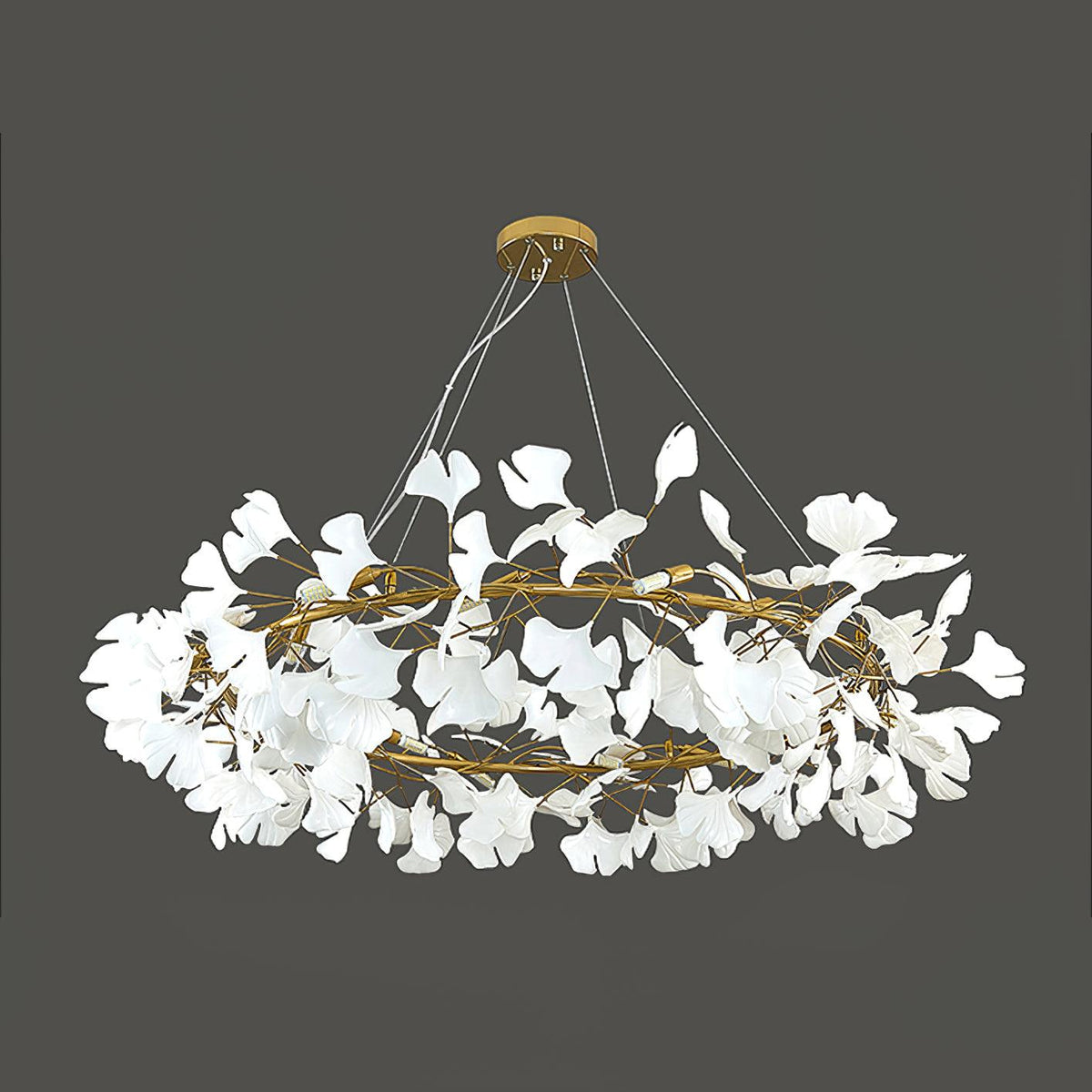 Olivia EarthenGlo Cocina Moderna Araña Art Deco Blanca Metal/Cerámica