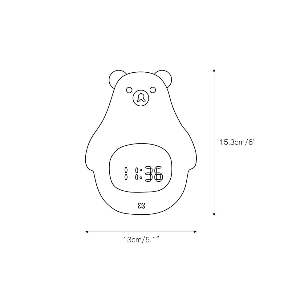 Bomi Reloj despertador de luz nocturna (con batería integrada)