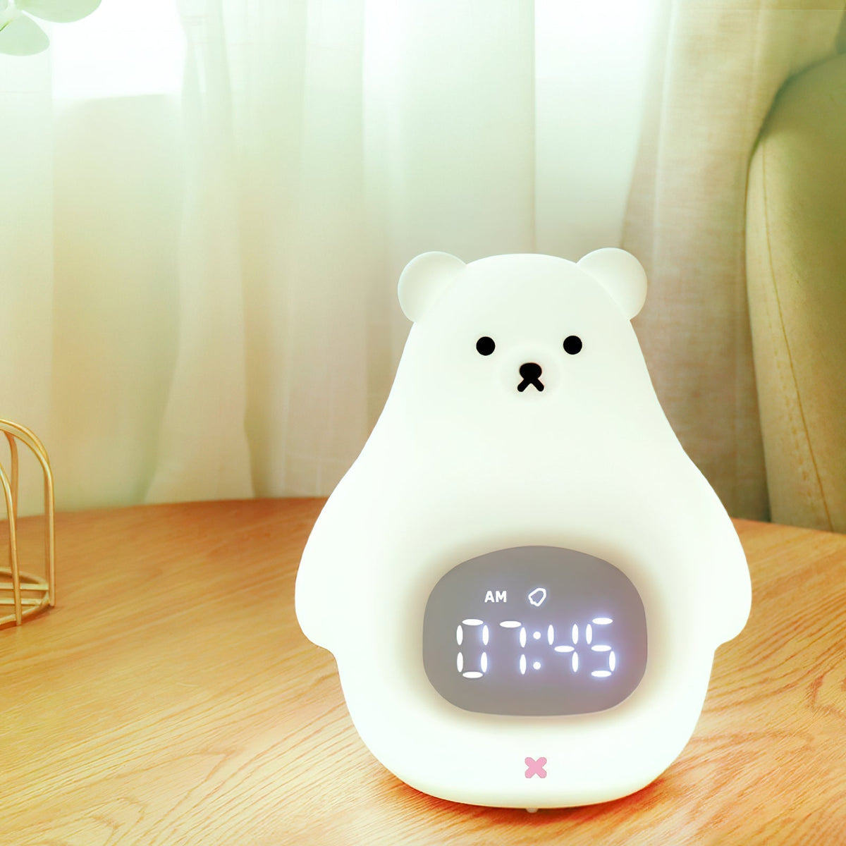 Bomi Reloj despertador de luz nocturna (con batería integrada)