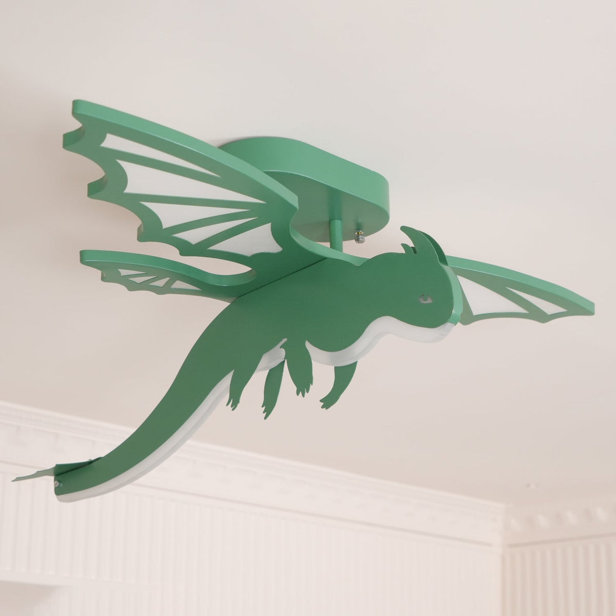Miriora lámpara de techo verde Dinosaur LED