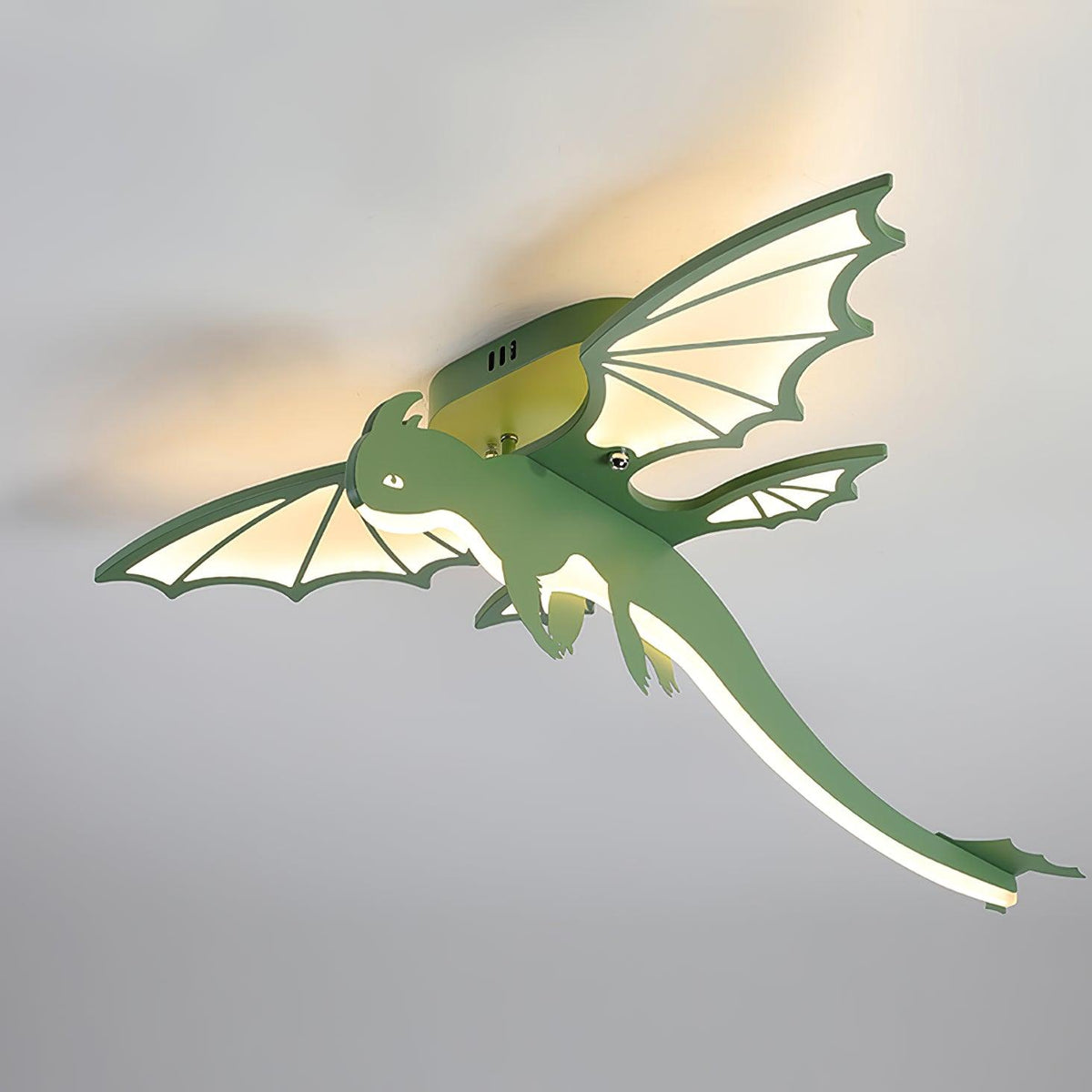 Miriora lámpara de techo verde Dinosaur LED