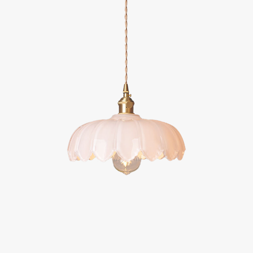 Valentina Retro LED Lámpara Colgante Vidrio/Metal Flor Comedor
