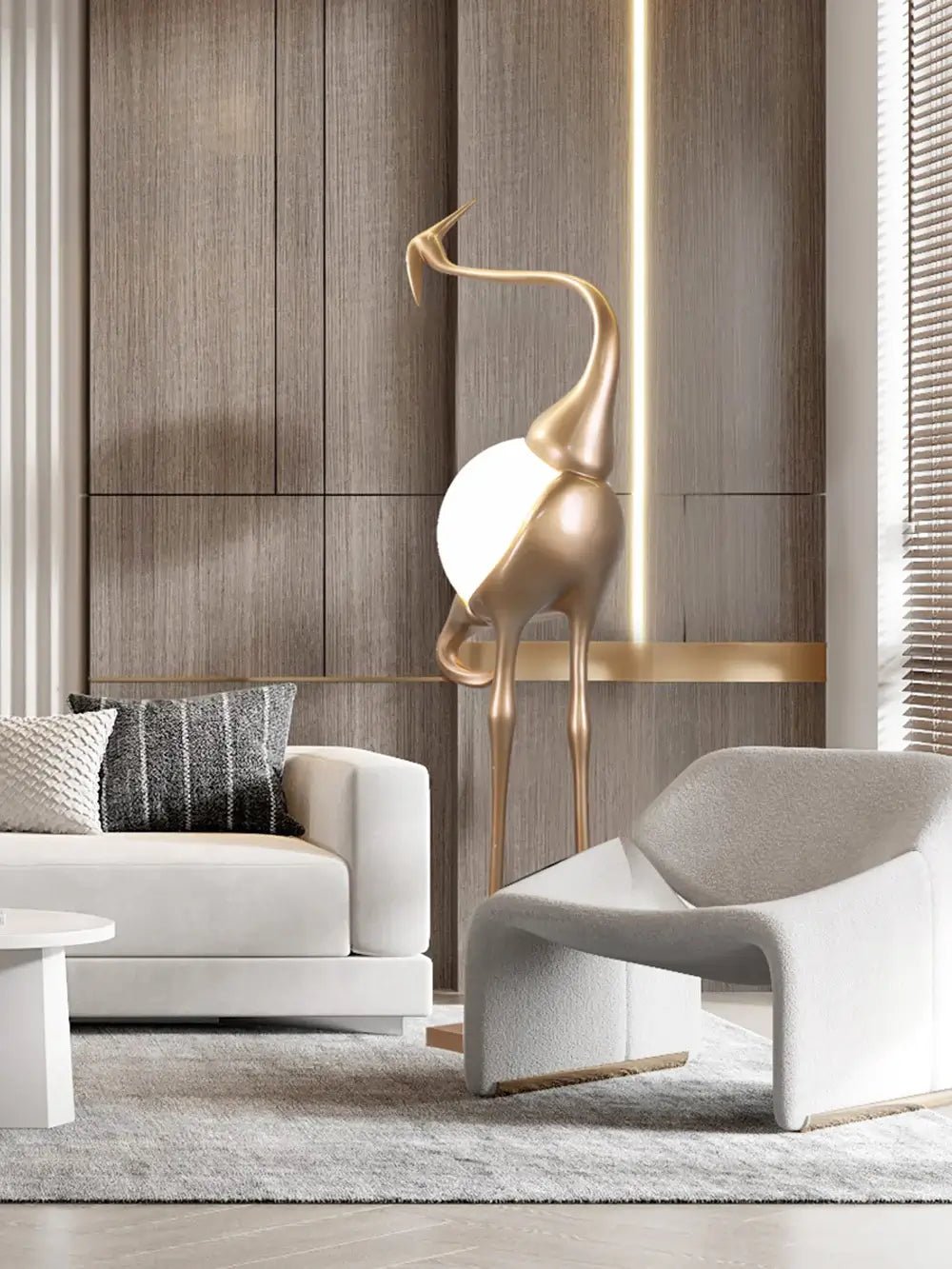 Uraearae aplique de pared con forma de grulla