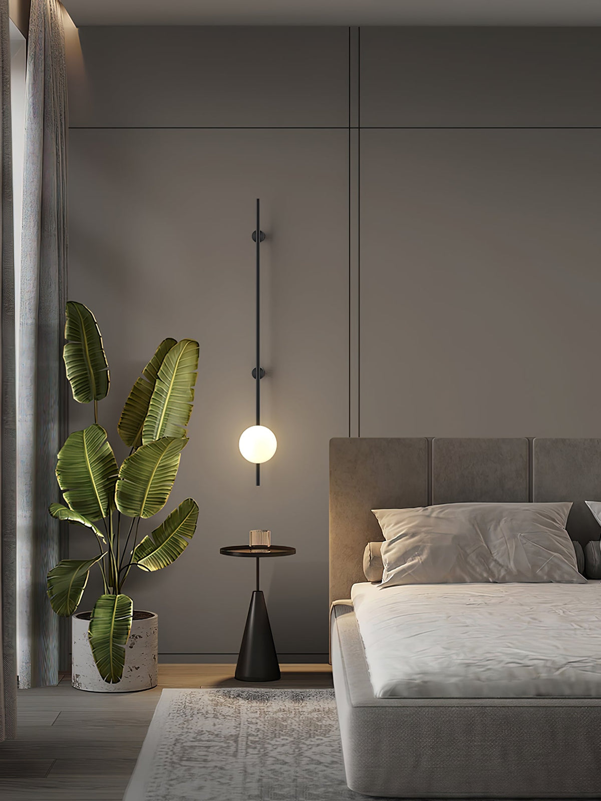 Evshaora aplique de pared moderno minimalista de vidrio