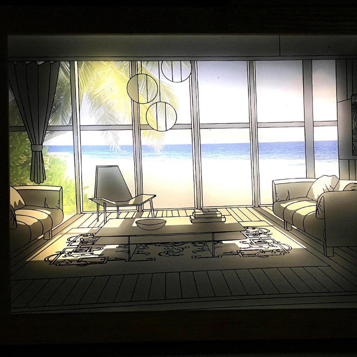 Olrine aplique de pared Iluminado para Mesa de Noche Arte madera