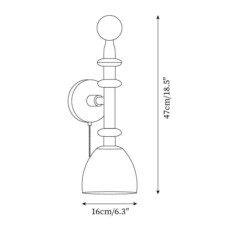 Aldorelia aplique de pared moderno de madera