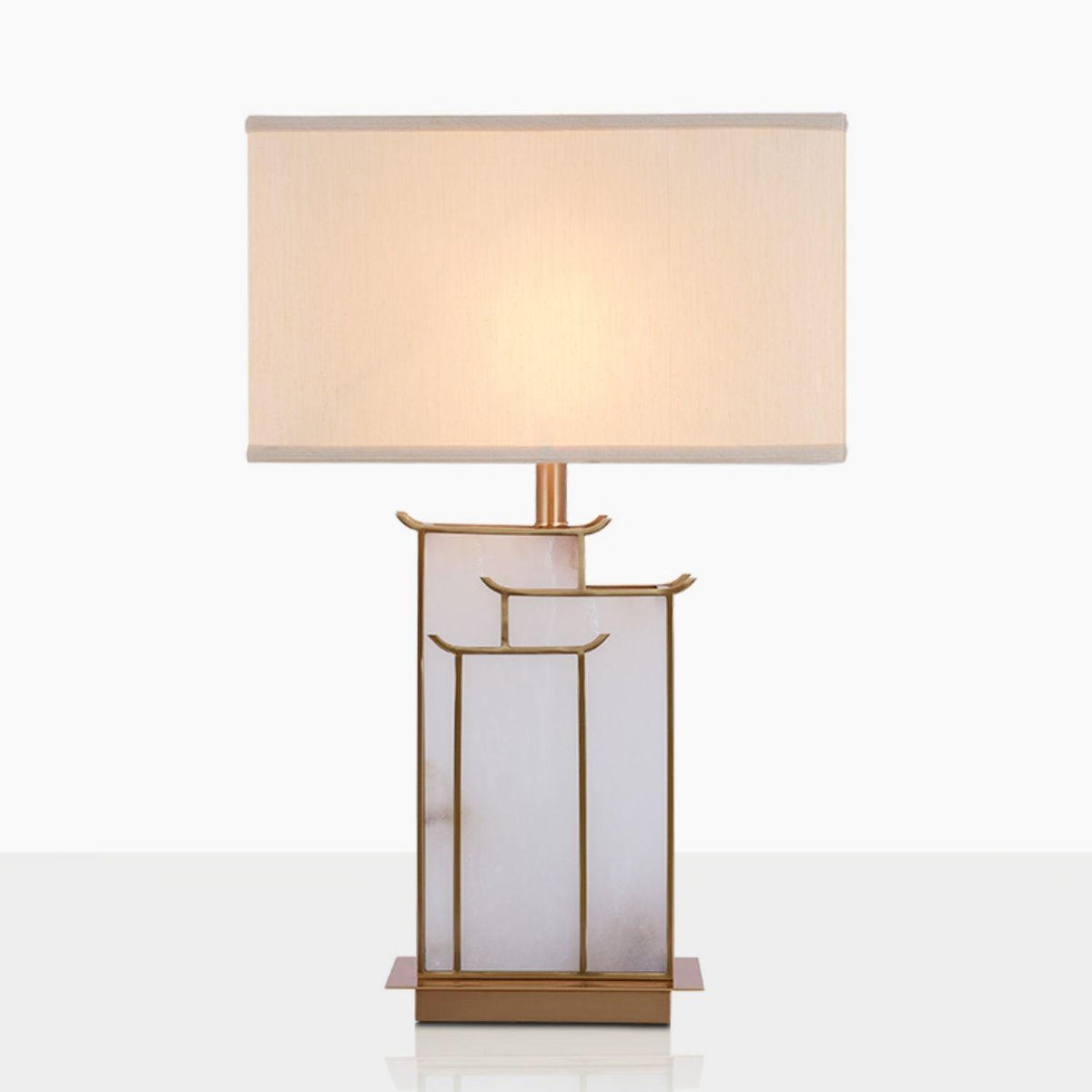 Nysilor lámpara de mesa rectangular de vidrio