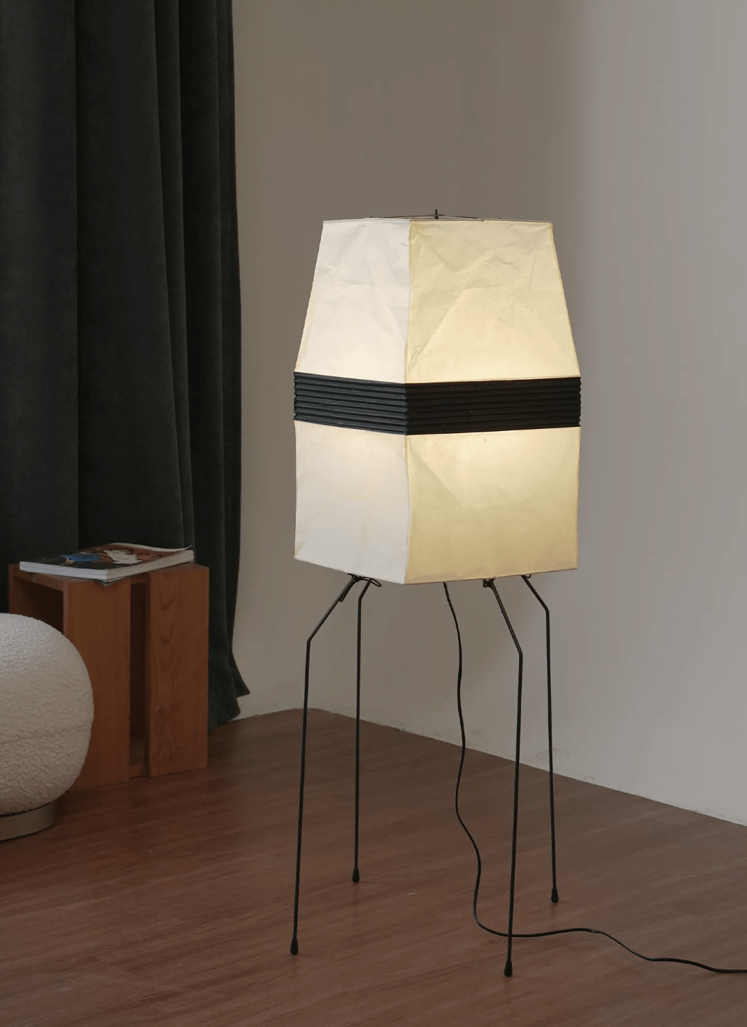 Piaiveria lámpara de pie con pantalla de papel