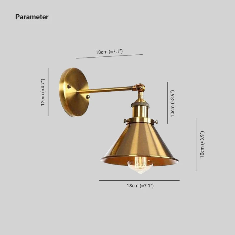 Epoch Industrial Domo Metal LED Aplique de Pared Negra/Dorada/Plata
