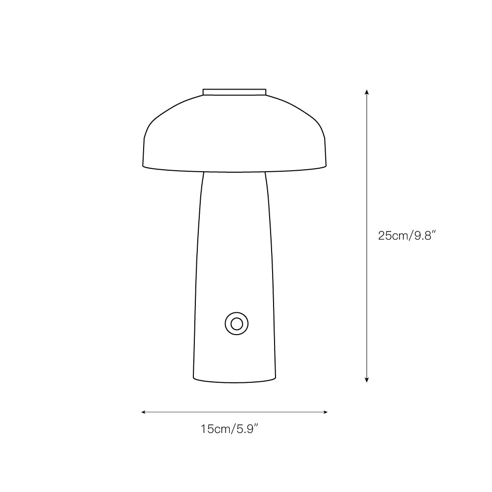 Poppist lámpara de mesa
