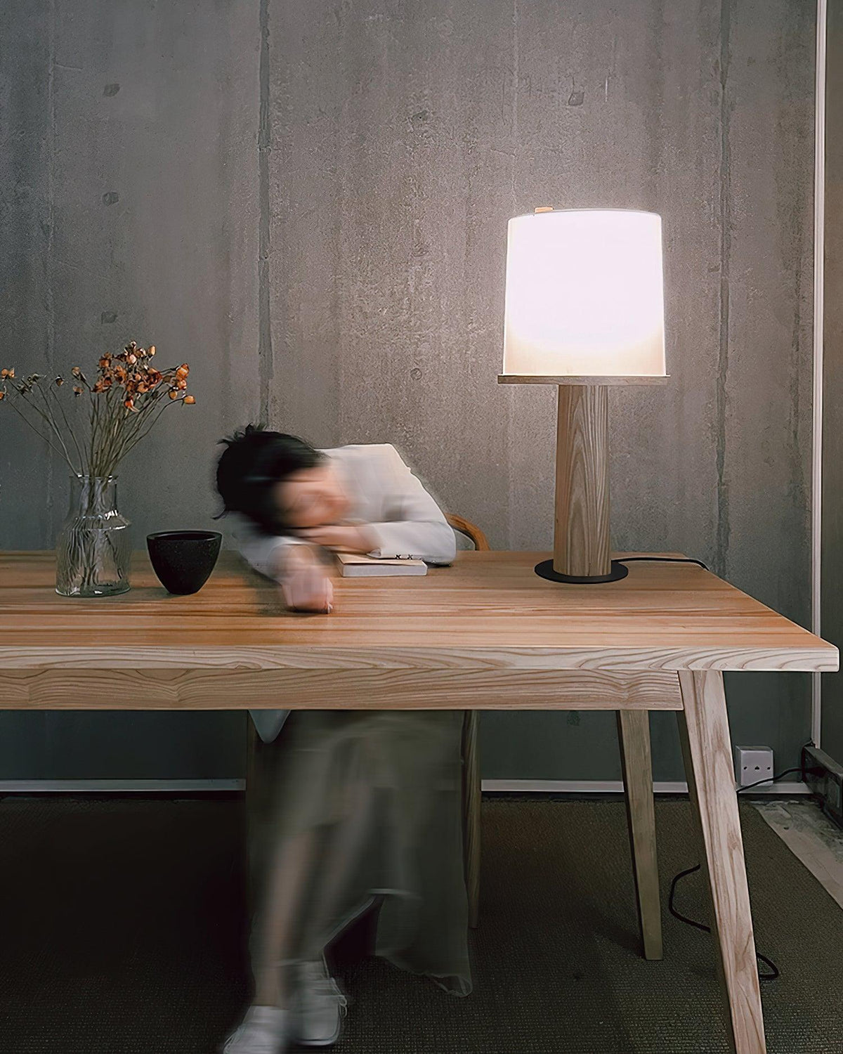 Jennifer lámpara de mesa moderna de madera