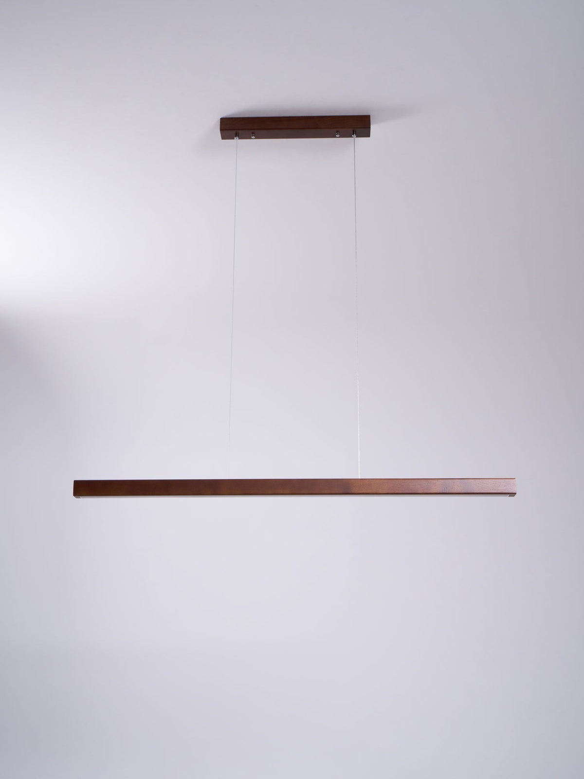 Aro lámpara colgante lineal de madera