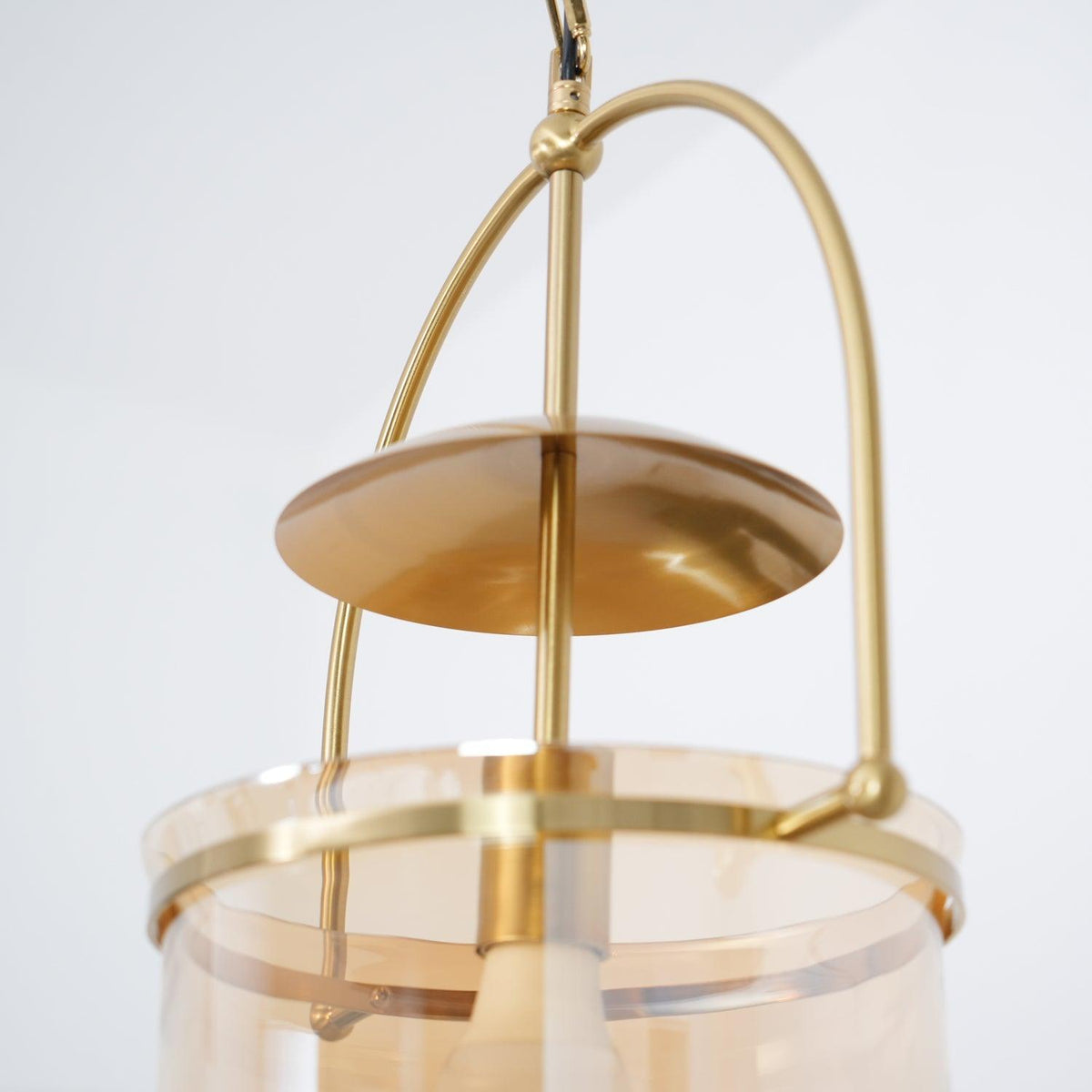 Velanaya lámpara colgante de vidrio con latón estilo vintage para sala de estar