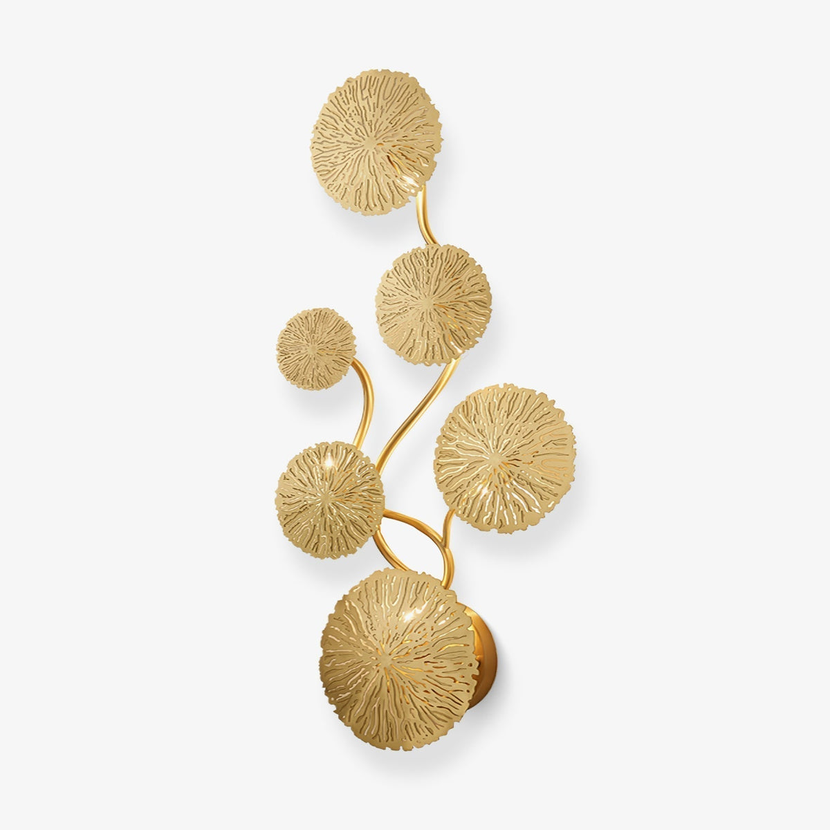 Rylso aplique de pared Lotus Leaf de latón