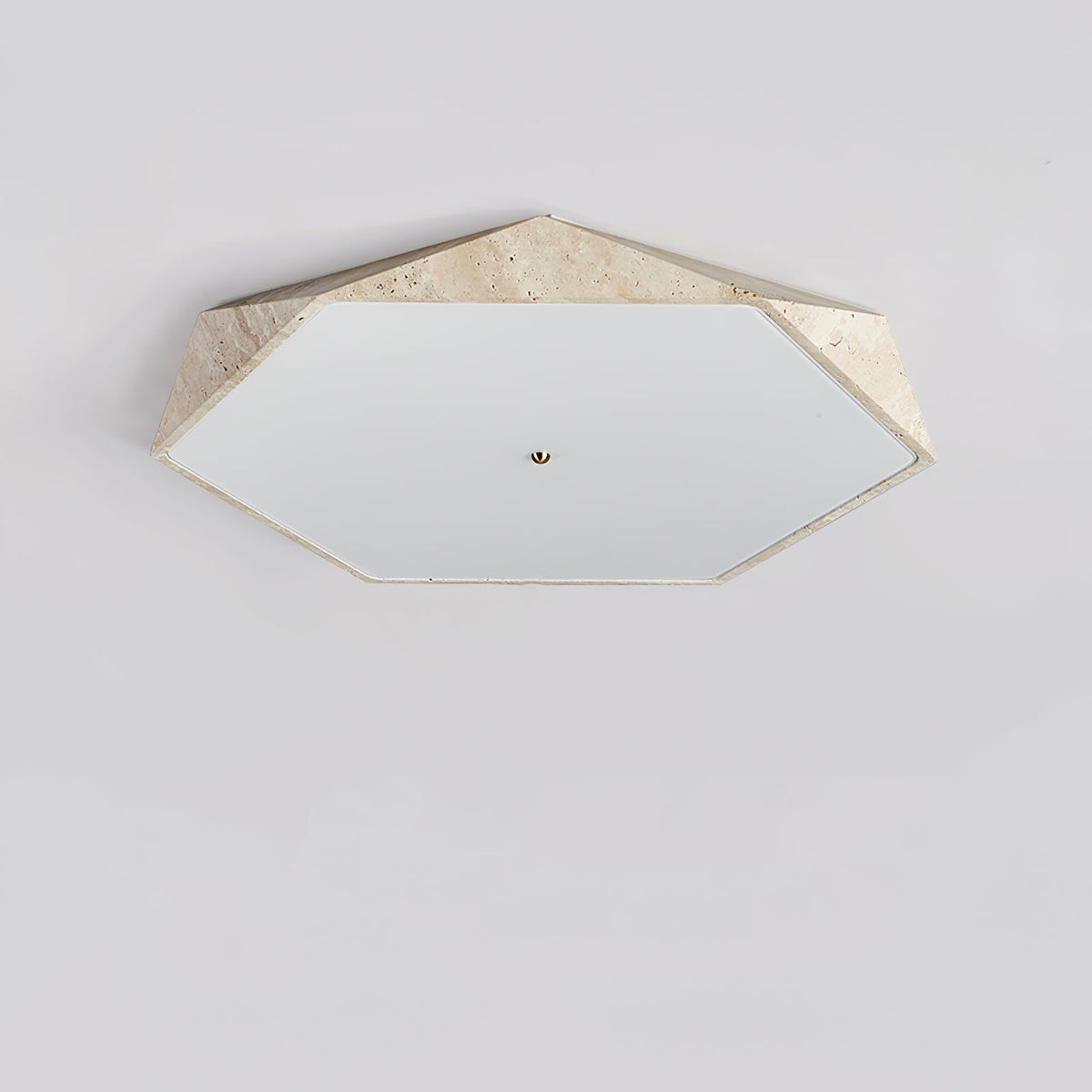 Hexagonal lámpara de techo de travertino