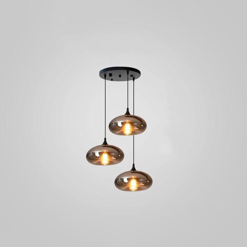 Tevely lámpara colgante de vidrio industrial chic