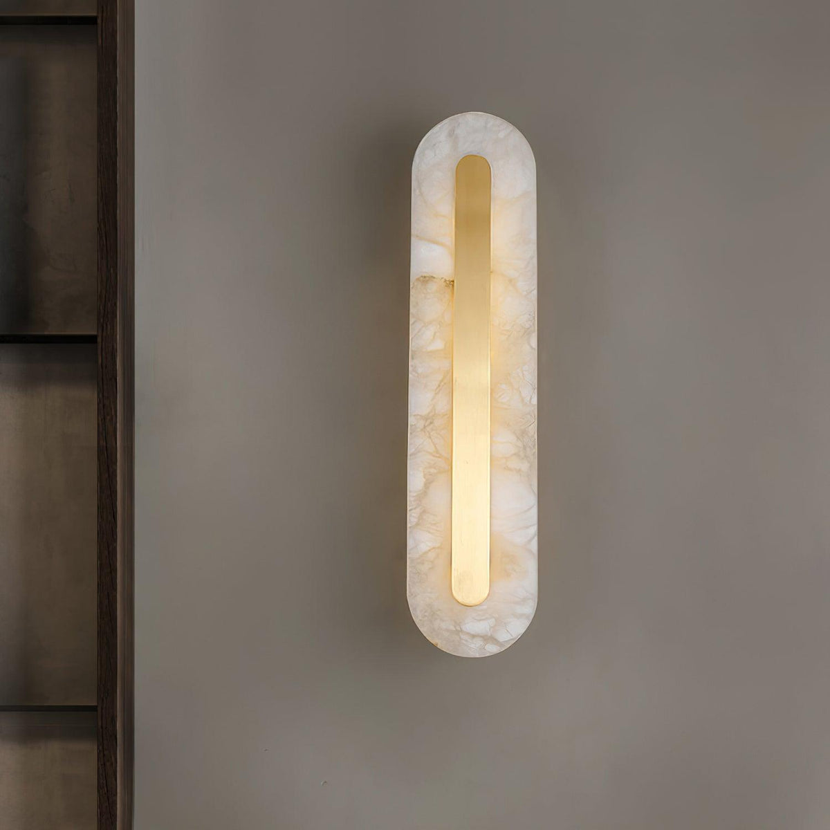 Selvia aplique de pared minimalista en alabastro