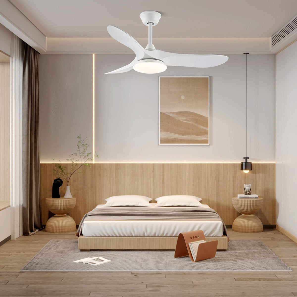 Miriveon ventilador de techo con luz Drift