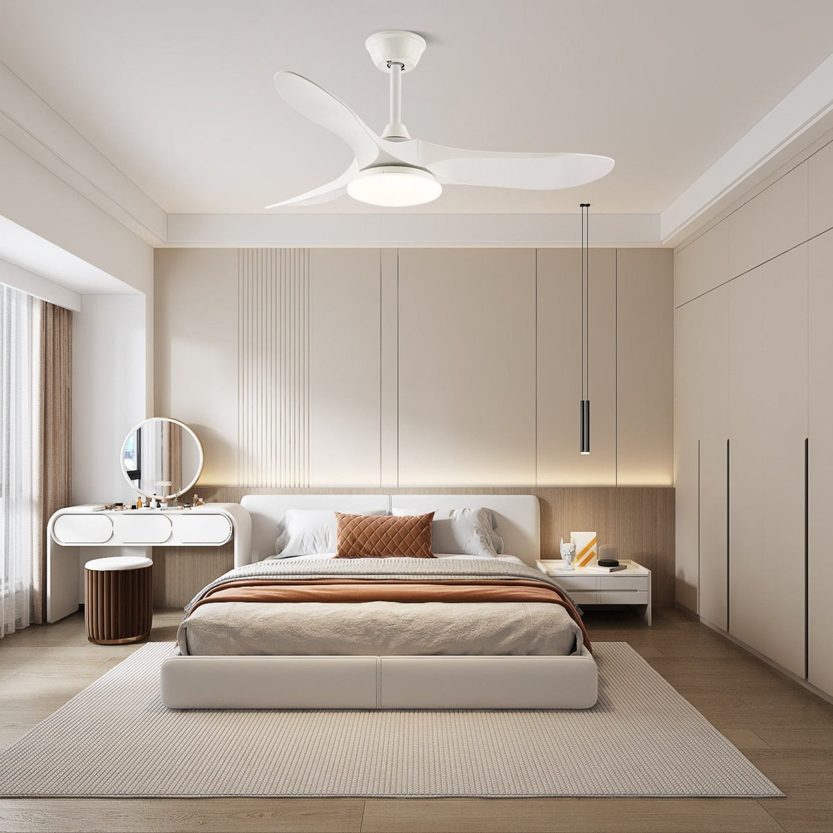 Ventilador de Techo Moderno Velix de Madera con Luz