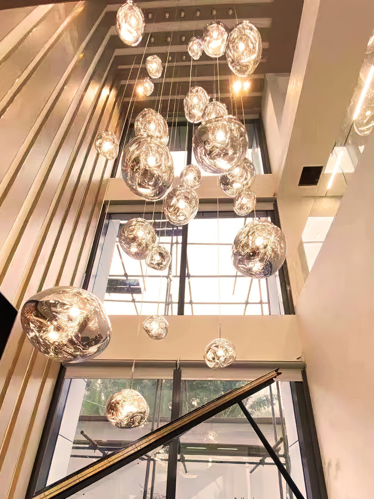 Lumora lámpara colgante irregular con efecto espejo y forma escultórica