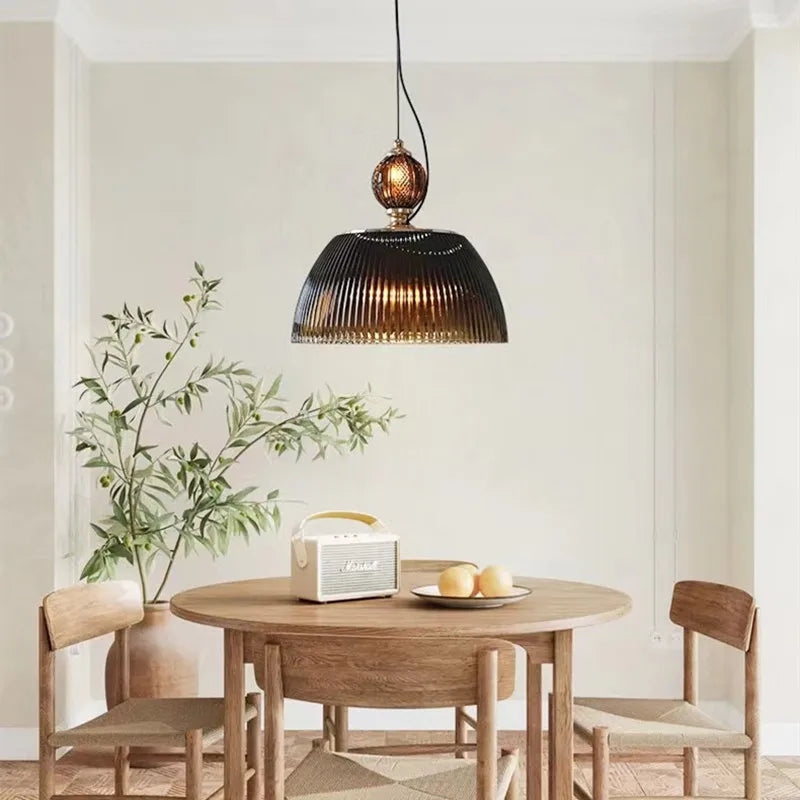 Silva Retro Metal/Vidrio Lámpara Colgante Dormitorio/ Estudio/ Salón