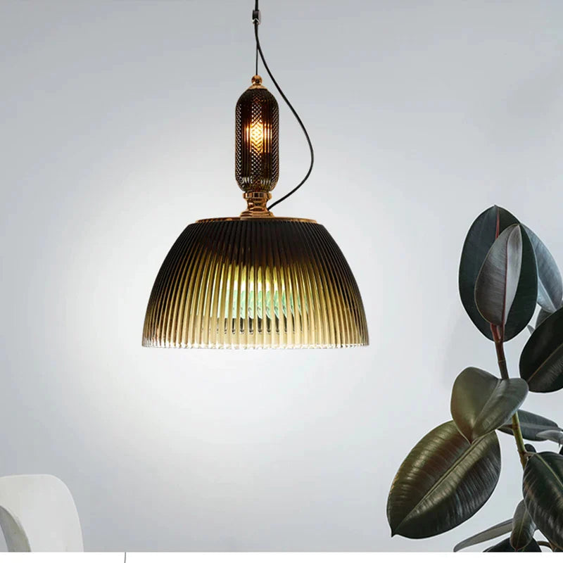Silva Retro Metal/Vidrio Lámpara Colgante Dormitorio/ Estudio/ Salón