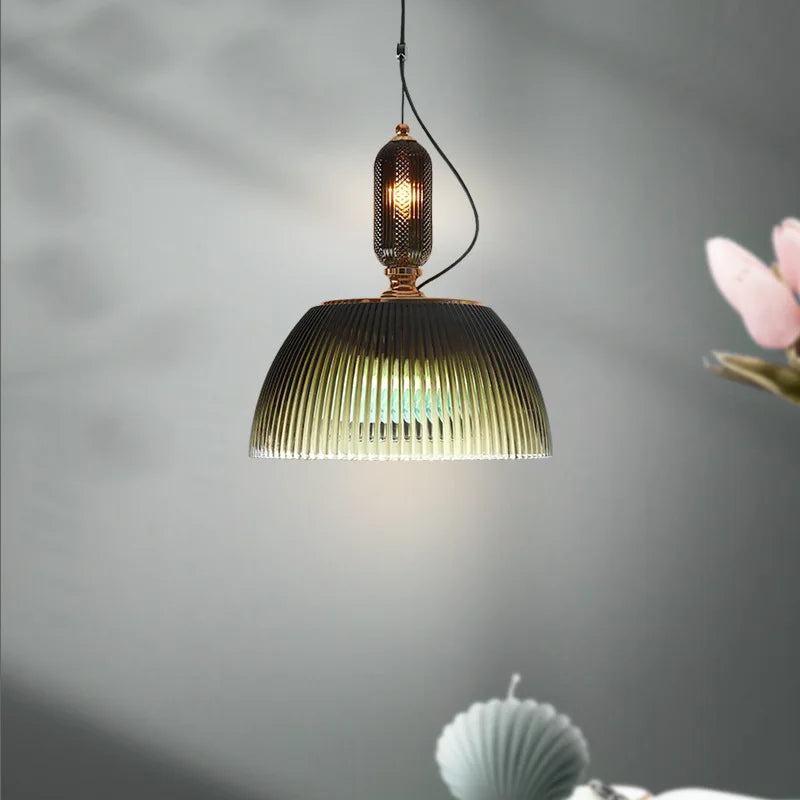 Silva Retro Metal/Vidrio Lámpara Colgante Dormitorio/ Estudio/ Salón