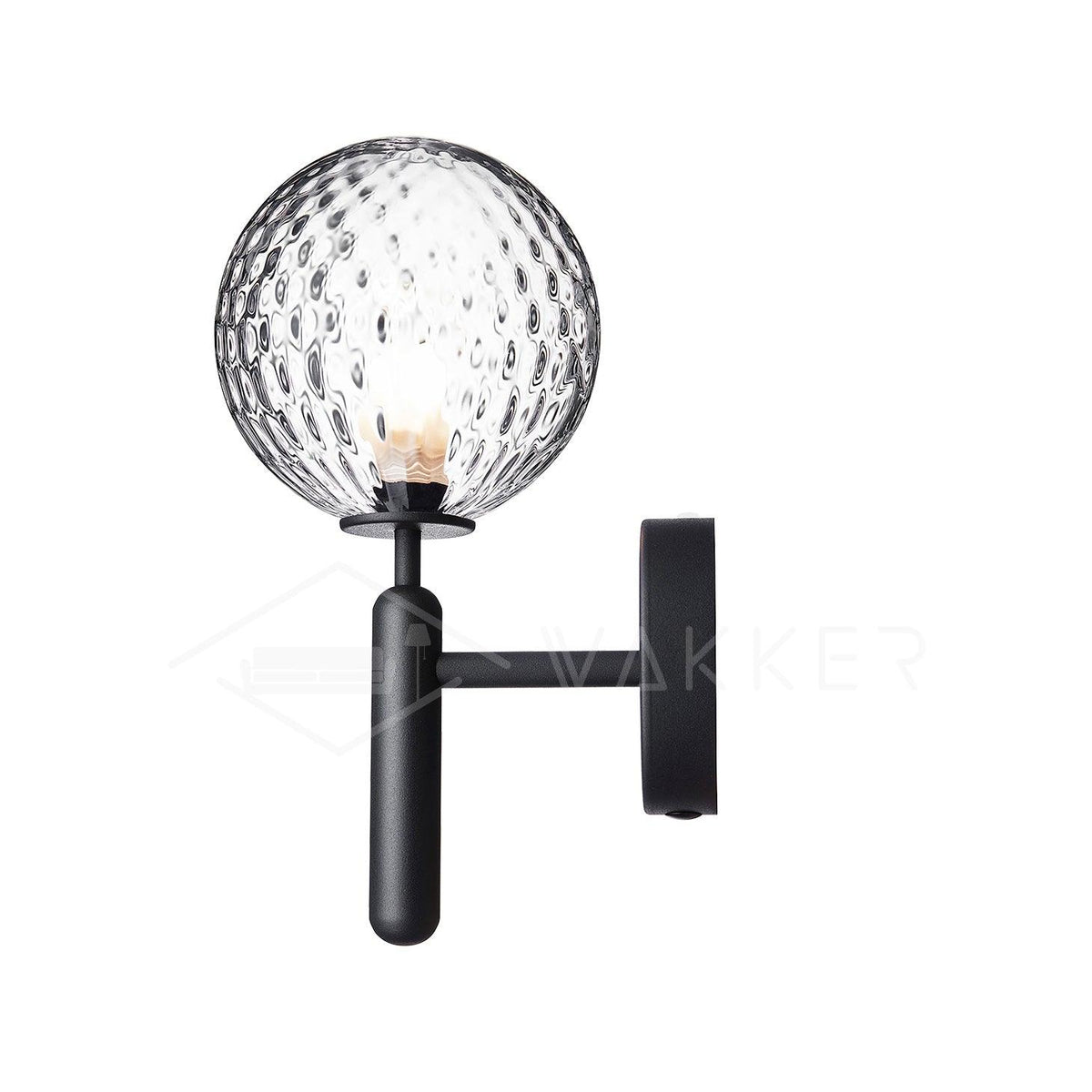 Kynlo aplique de pared con globos de vidrio claro estilo nórdico enchufable esfera