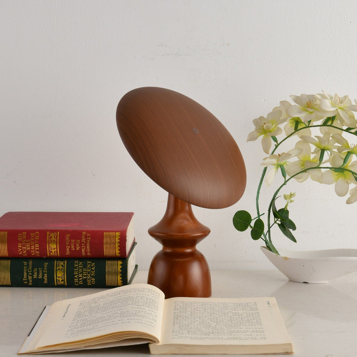 Orbis lámpara de mesa vintage de madera