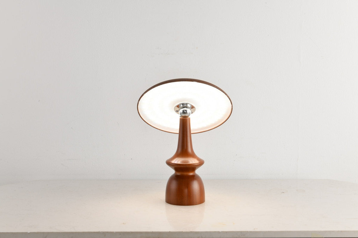Orbis lámpara de mesa vintage de madera