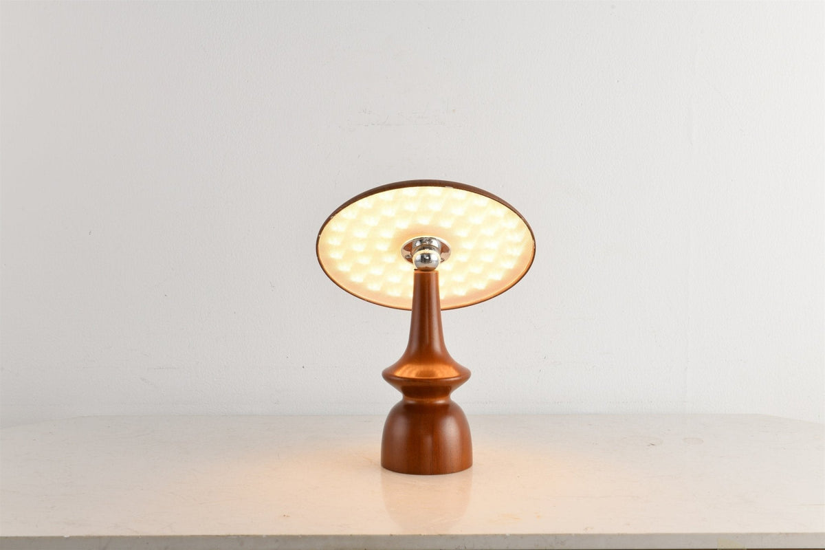 Orbis lámpara de mesa vintage de madera