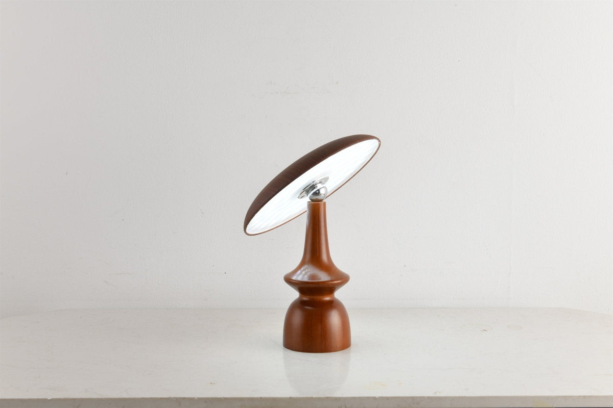 Orbis lámpara de mesa vintage de madera
