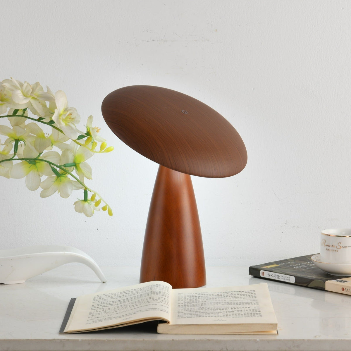 Orbis lámpara de mesa vintage de madera