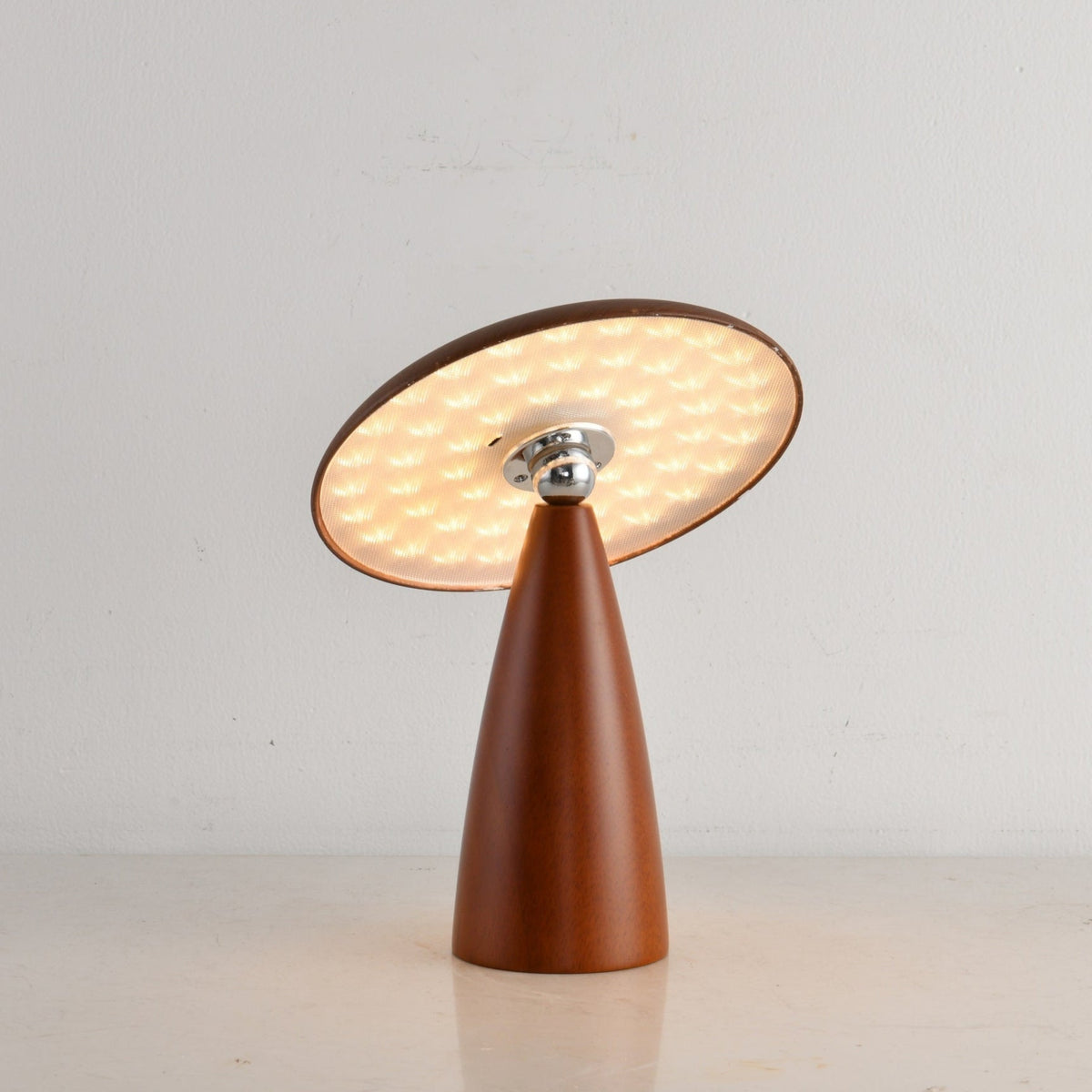Orbis lámpara de mesa vintage de madera
