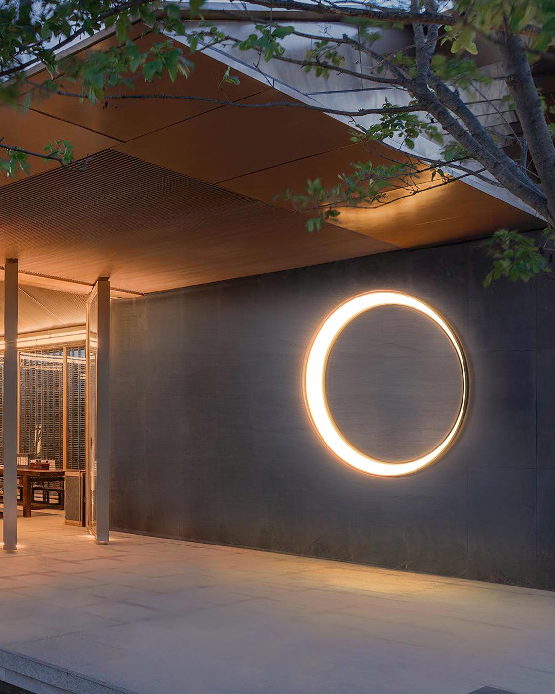 Noreliella aplique de pared circular LED exterior
