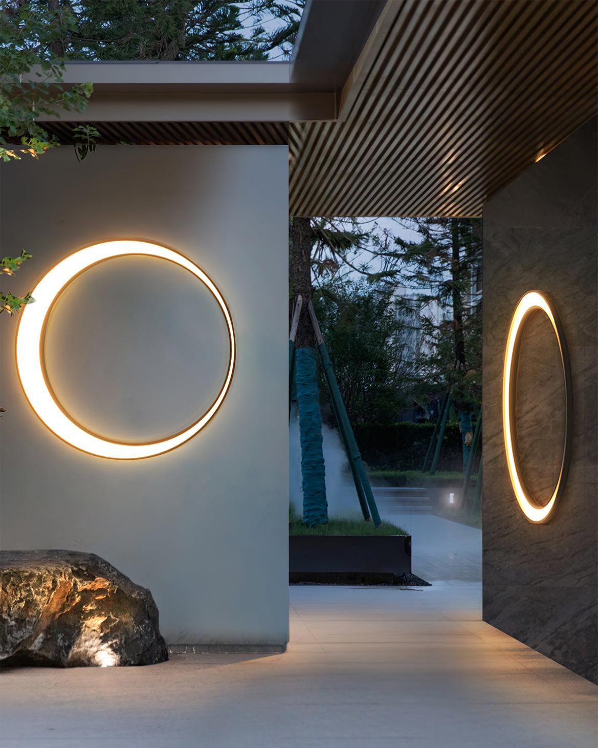 Noreliella aplique de pared circular LED exterior