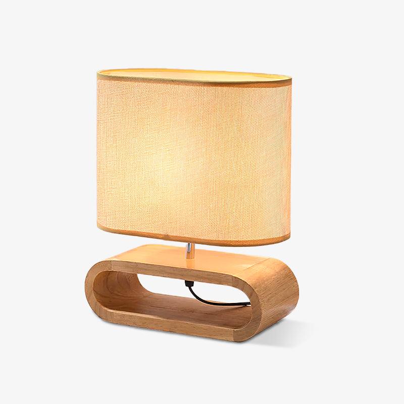 Loop lámpara de mesa rústica de madera