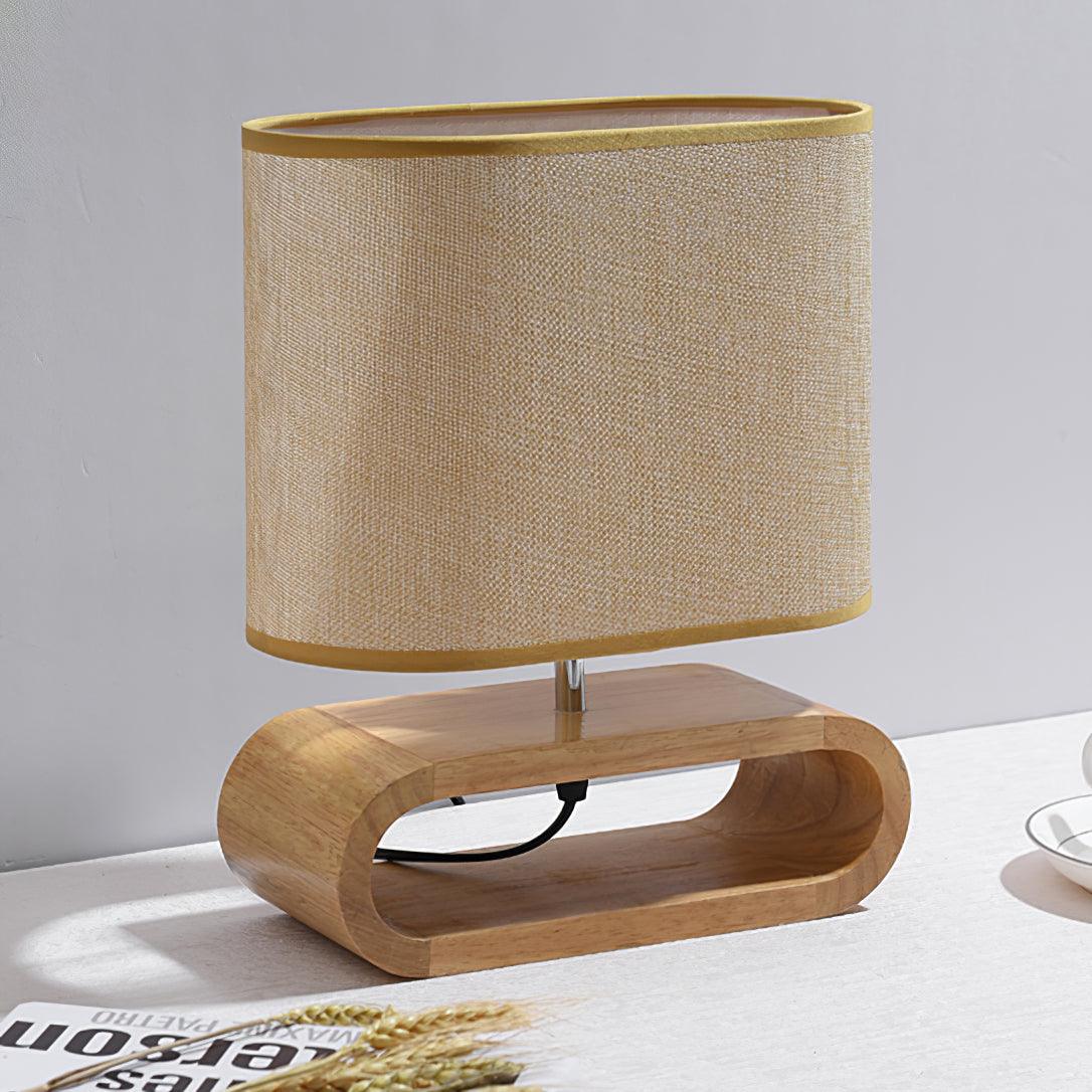 Loop lámpara de mesa rústica de madera