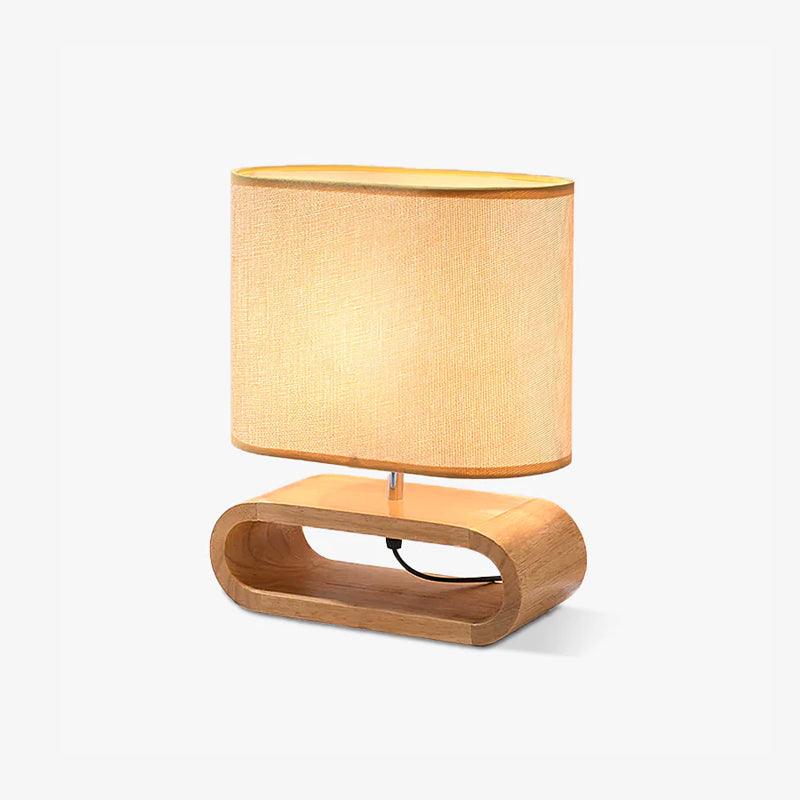 Loop lámpara de mesa rústica de madera
