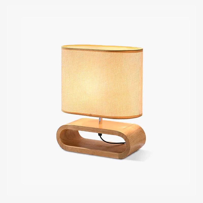 Loop lámpara de mesa rústica de madera