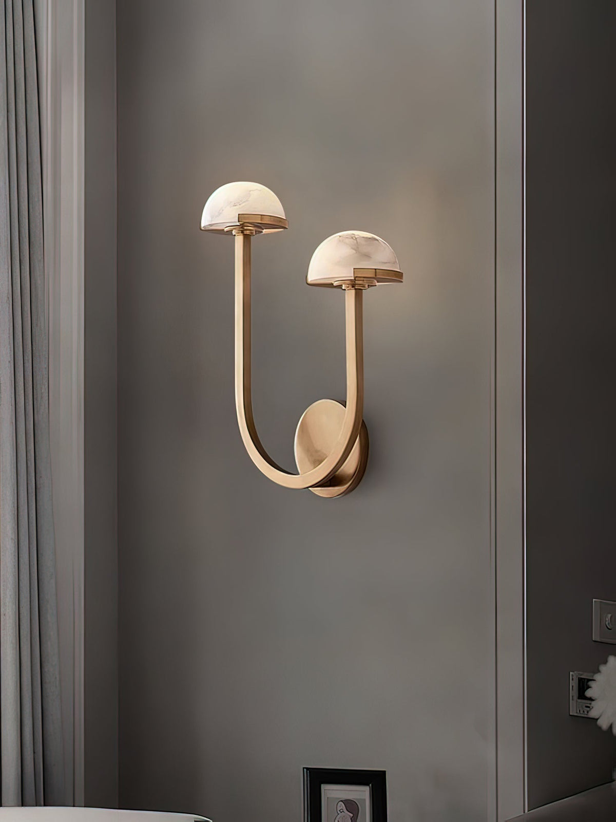 Vitalira doble alabastro aplique de pared