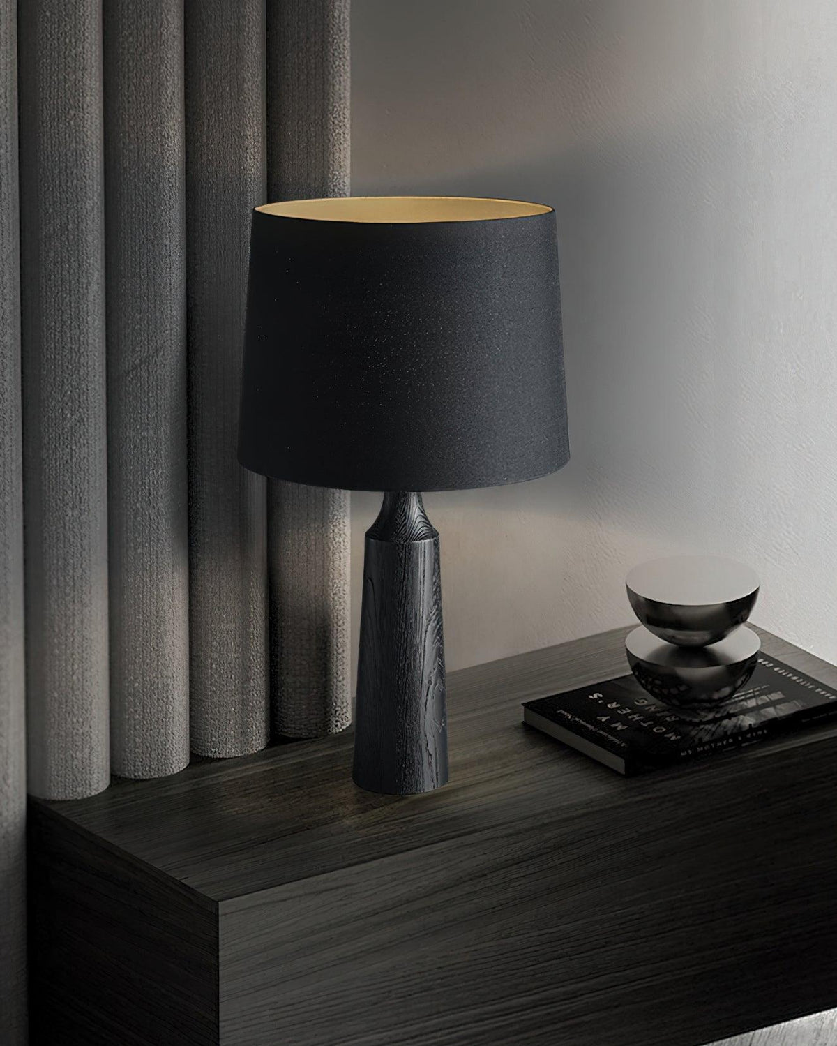 Harry lámpara de mesa contemporánea de madera