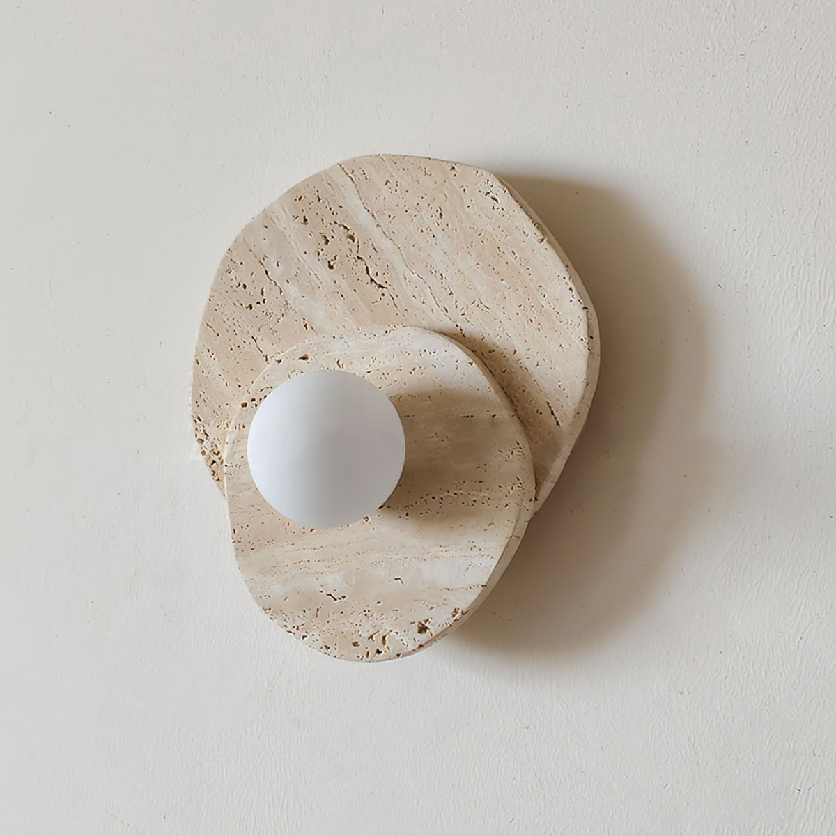 Tavinielle aplique de pared travertino Estética Wabi-sabi